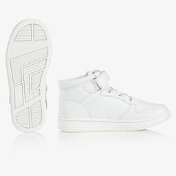 Tommy Hilfiger-Girls White High-Top Trainers | Childrensalon Outlet