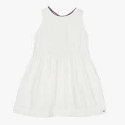 Tommy Hilfiger-Белое платье с кружевной отделкой | Childrensalon Outlet