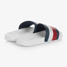 Tommy Hilfiger-Белые шлепанцы для девочек | Childrensalon Outlet