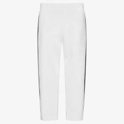 Tommy Hilfiger-Girls White Logo Tape Joggers | Childrensalon Outlet