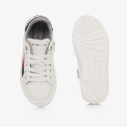 Tommy Hilfiger-ترينرز جلد صناعي لون أبيض للبنات | Childrensalon Outlet