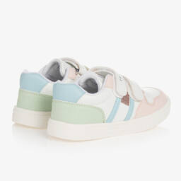 Tommy Hilfiger-ترينرز بشريط لاصق جلد صناعي لون أبيض للبنات | Childrensalon Outlet