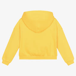 Tommy Hilfiger-توب هودي قطن جيرسي لون أصفر للبنات | Childrensalon Outlet