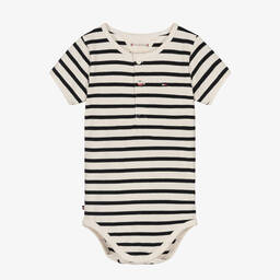 Tommy Hilfiger-Ivory & Blue Striped Bodyvest | Childrensalon Outlet