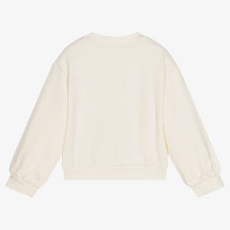 Tommy Hilfiger-Ivory Cotton Logo Sweatshirt | Childrensalon Outlet