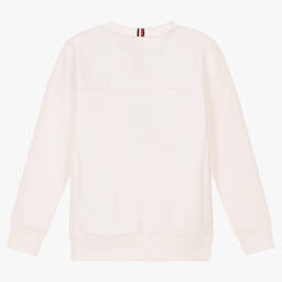 Tommy Hilfiger-سويتشيرت مزيج قطن جيرسي لون عاجي للأولاد | Childrensalon Outlet