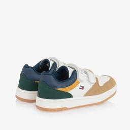Tommy Hilfiger-Junior Boys White Velcro Trainers | Childrensalon Outlet