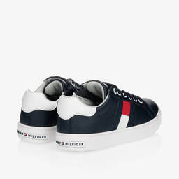 Tommy Hilfiger-Navy Blue Lace-Up Trainers | Childrensalon Outlet
