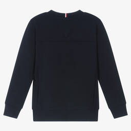 Tommy Hilfiger-Navy Blue Logo Sweatshirt | Childrensalon Outlet