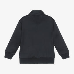 Tommy Hilfiger-Navy Blue Striped Tape Zip-Up Top | Childrensalon Outlet