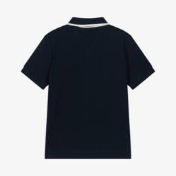 Tommy Hilfiger-قميص بولو كحلي بتفاصيل الشعار | Childrensalon Outlet