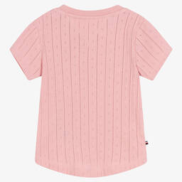 Tommy Hilfiger-Pink Cotton Baby T-Shirt | Childrensalon Outlet