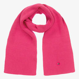 Tommy Hilfiger-Pink Cotton Hat & Scarf Set | Childrensalon Outlet