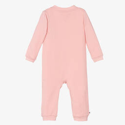 Tommy Hilfiger-Pink Cotton Logo Babygrow | Childrensalon Outlet