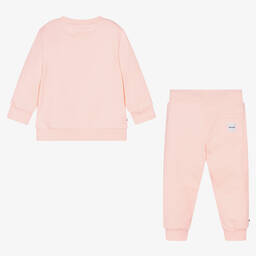 Tommy Hilfiger-Pink Organic Cotton Baby Tracksuit | Childrensalon Outlet