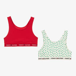 Tommy Hilfiger-Red & Ivory Bralette (2 Pack) | Childrensalon Outlet