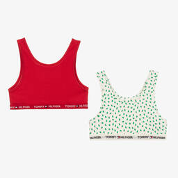 Tommy Hilfiger-Red & Ivory Bralette (2 Pack) | Childrensalon Outlet