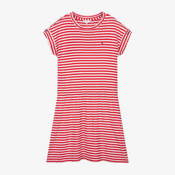 Tommy Hilfiger-Red Striped Lyocell Dress | Childrensalon Outlet