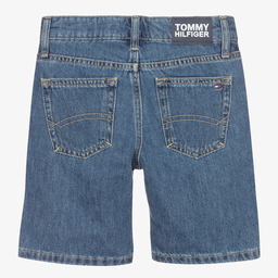 Tommy Hilfiger-شورت تينز ولادي قطن دنيم لون أزرق | Childrensalon Outlet