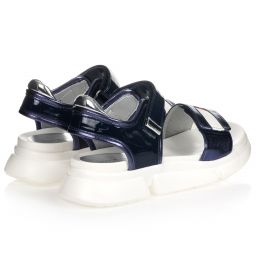 Tommy Hilfiger-Teen Blue Logo Sandals | Childrensalon Outlet