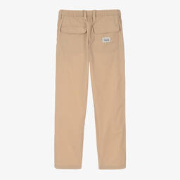 Tommy Hilfiger-Teen Boys Beige Cotton Chino Trousers | Childrensalon Outlet