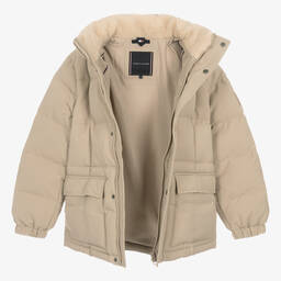 Tommy Hilfiger-جاكيت مبطن لون بيج تينز ولادي | Childrensalon Outlet