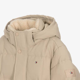 Tommy Hilfiger-جاكيت مبطن لون بيج تينز ولادي | Childrensalon Outlet