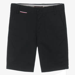 Tommy Hilfiger-Teen Boys Black Cotton Chino Shorts | Childrensalon Outlet