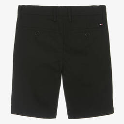 Tommy Hilfiger-Teen Boys Black Cotton Chino Shorts | Childrensalon Outlet