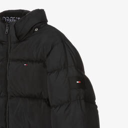 Tommy Hilfiger-Teen Boys Black Down Padded Jacket | Childrensalon Outlet