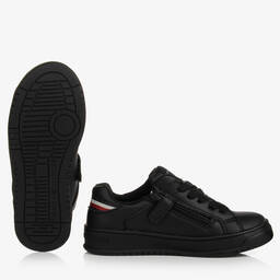 Tommy Hilfiger-Черные кроссовки из искусственной кожи | Childrensalon Outlet