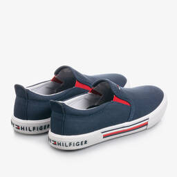 Tommy Hilfiger-Teen Boys Blue Canvas Trainers | Childrensalon Outlet