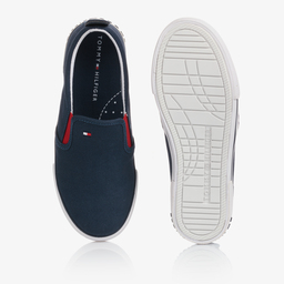 Tommy Hilfiger-Синие парусиновые кроссовки для мальчиков-подростков | Childrensalon Outlet