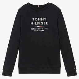 Tommy Hilfiger-Синий хлопковый свитшот | Childrensalon Outlet