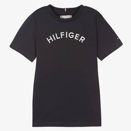 Tommy Hilfiger-Синяя хлопковая футболка | Childrensalon Outlet