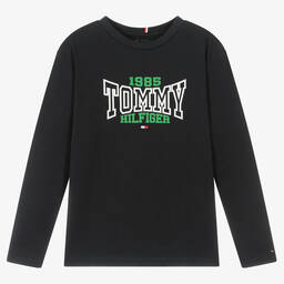 Tommy Hilfiger-Синий хлопковый топ для мальчиков-подростков | Childrensalon Outlet