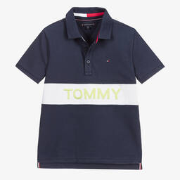 Tommy Hilfiger-Синяя рубашка поло для подростков | Childrensalon Outlet