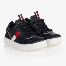 Tommy Hilfiger-ترينرز تينز ولادي جلد صناعي لون كحلي | Childrensalon Outlet