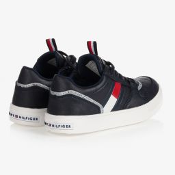 Tommy Hilfiger-ترينرز تينز ولادي جلد صناعي لون كحلي | Childrensalon Outlet