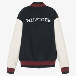 Tommy Hilfiger-Teen Boys Blue Varsity Baseball Jacket | Childrensalon Outlet
