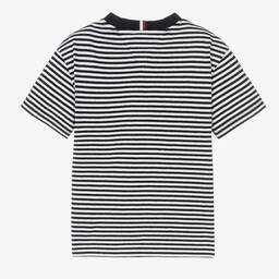 Tommy Hilfiger-Teen Boys Blue & White Striped T-Shirt | Childrensalon Outlet