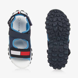 Tommy Hilfiger-Teen Boys Blue Woven Flag Sandals | Childrensalon Outlet