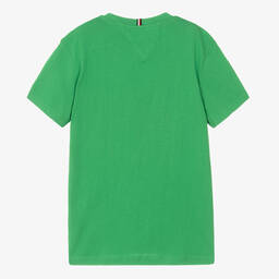 Tommy Hilfiger-Зеленая хлопковая футболка для мальчиков-подростков | Childrensalon Outlet