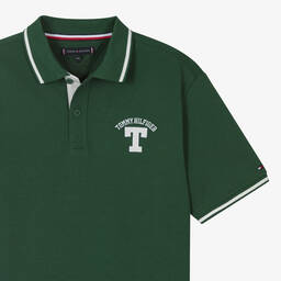 Tommy Hilfiger-Зеленая рубашка поло из хлопка | Childrensalon Outlet