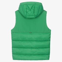 Tommy Hilfiger-Зеленый пуховый жилет с нашивкой-флагом | Childrensalon Outlet