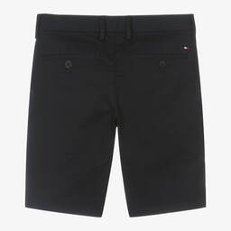 Tommy Hilfiger-Teen Boys Navy Blue Cotton Chino Shorts | Childrensalon Outlet