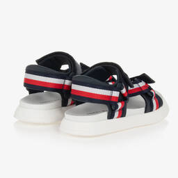 Tommy Hilfiger-Teen Boys Navy Blue Logo Sandals | Childrensalon Outlet