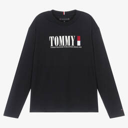 Tommy Hilfiger-Синий топ для мальчиков-подростков | Childrensalon Outlet