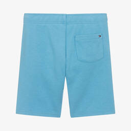 Tommy Hilfiger-Teen Boys Sky Blue Cotton Logo Shorts | Childrensalon Outlet