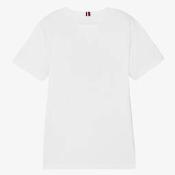 Tommy Hilfiger-Белая хлопковая футболка | Childrensalon Outlet